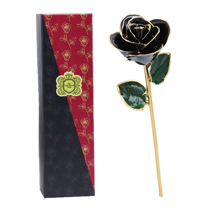 Róża Zanurzona w 24k Złocie