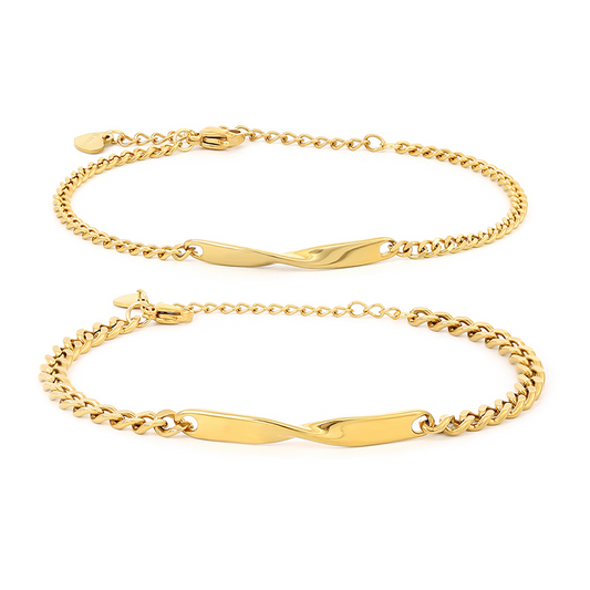 Zestaw Bransoletek z Grawerem Nieskończoności
